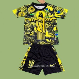 Maglia Brasile Jesus Bambino 2024-2025 Giallo