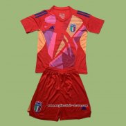 Maglia Italia Portiere Bambino 2024/2025 Rosso