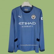 Maglia Prima Manchester City Manica Lunga 2024/2025