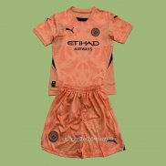 Maglia Manchester City Portiere Bambino 2024/2025 Arancione