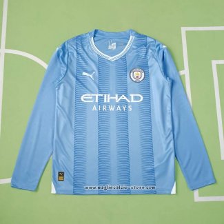 Maglia Prima Manchester City Manica Lunga 2023/2024