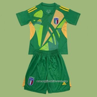 Maglia Italia Portiere Bambino 2024/2025 Verde