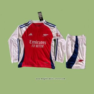 Maglia Prima Arsenal Bambino Manica Lunga 2024/2025